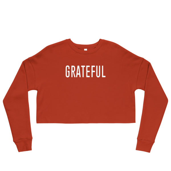 Grateful - Crop Fleece Sweatshirt