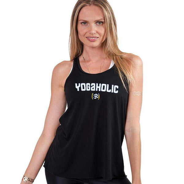 Yogaholic - Women's Flowy Racerback Tank