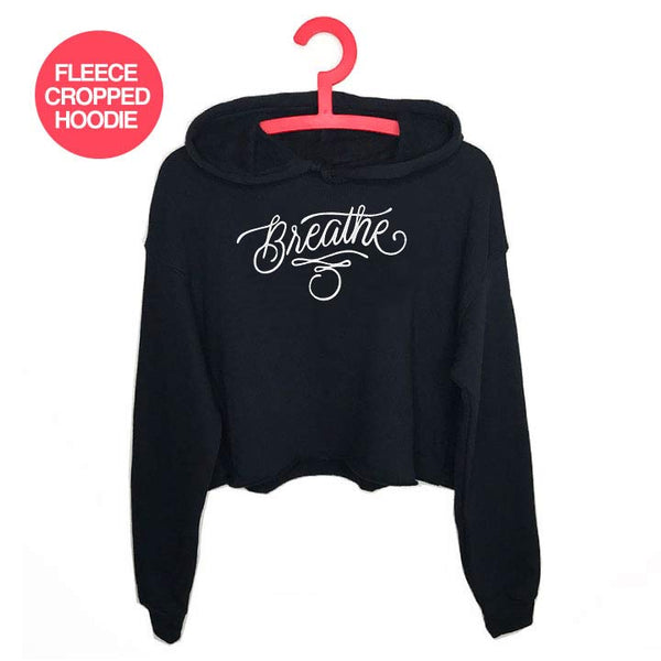 Breathe Tattoo - Fleece Crop Hoodie