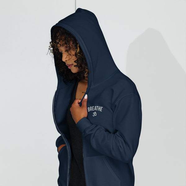 Breathe Om - Unisex heavy blend zip hoodie