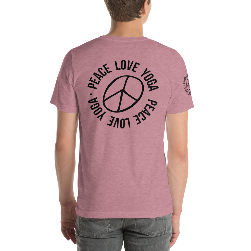 Peace Love Yoga - Unisex Cotton T-shirt