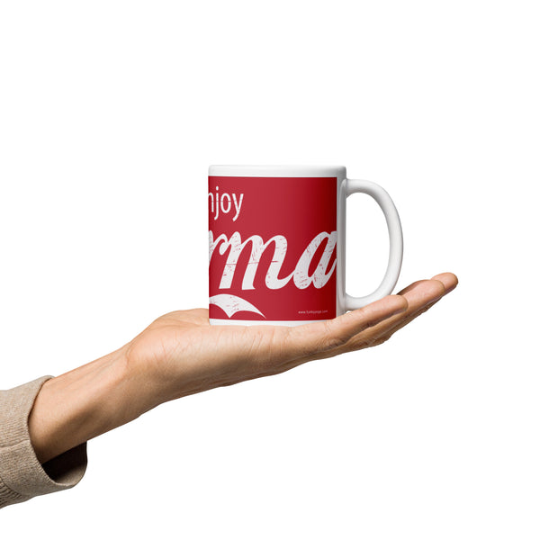 Enjoy Karma - White Ceramic Mug