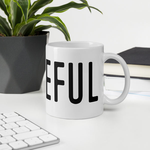 Grateful - White Ceramic Mug