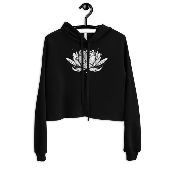 Sacred Lotus - Fleece Crop Hoodie