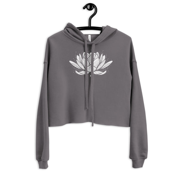 Sacred Lotus - Fleece Crop Hoodie