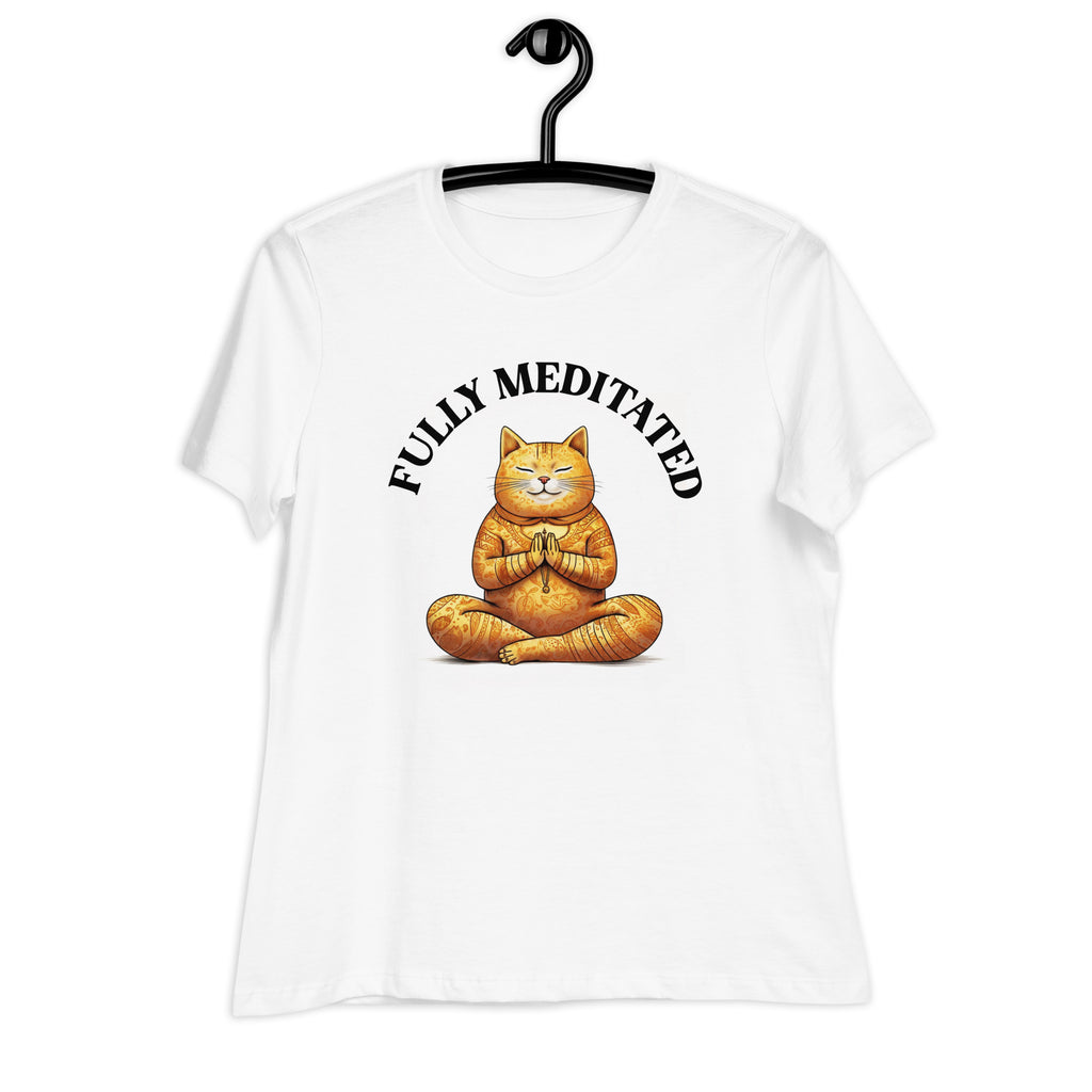 Fully Meditated Cat - Women's Relaxed T-Shirt